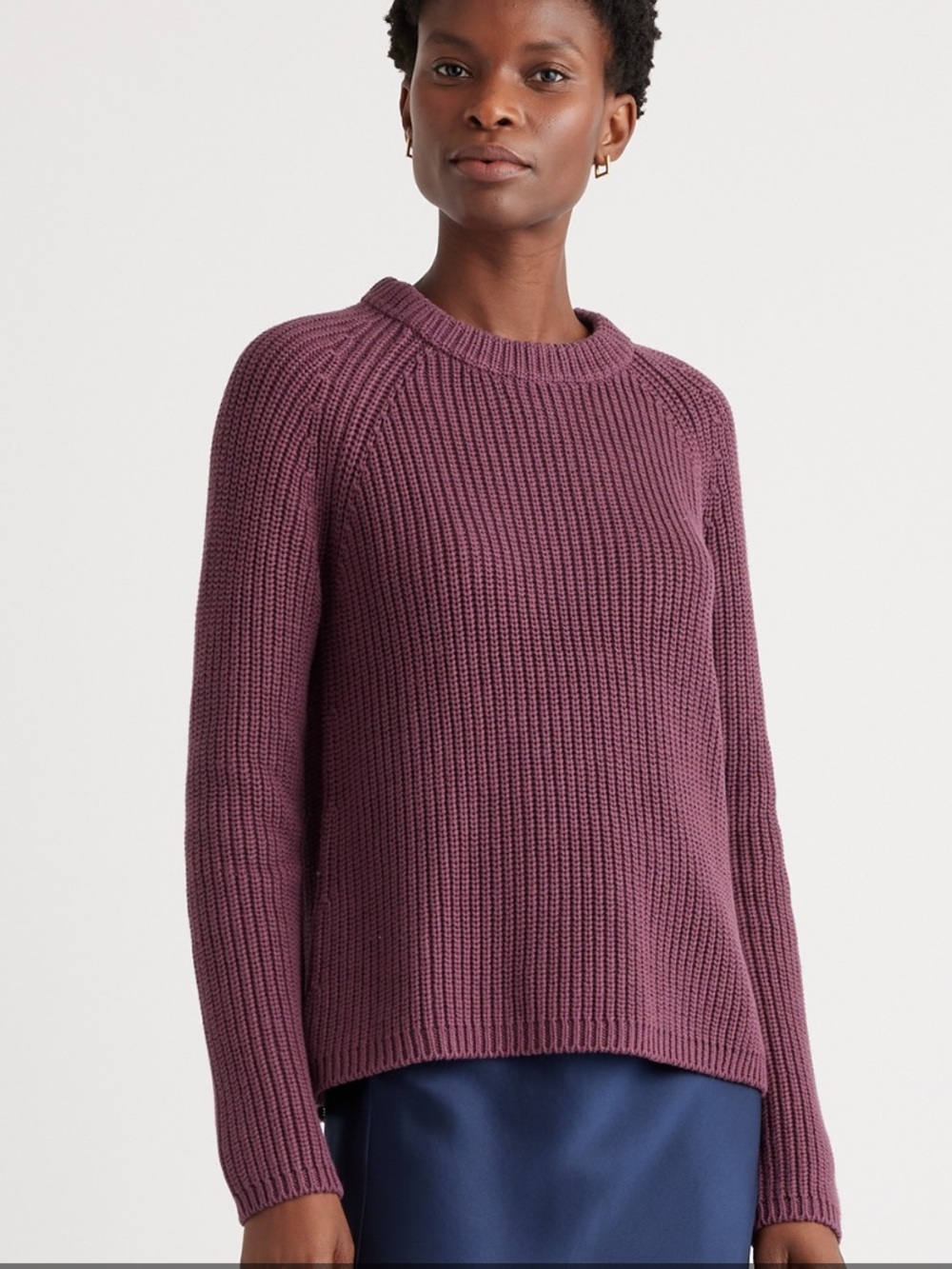 Quince Organic Cotton Fisherman Crew Sweater
